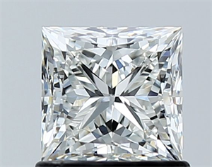 Picture of Natural Diamond 1.00 Carats, Princess with  Cut, H Color, VS2 Clarity and Certified by GIA