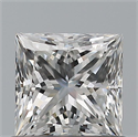 Natural Diamond 0.70 Carats, Princess with  Cut, F Color, VVS2 Clarity and Certified by GIA