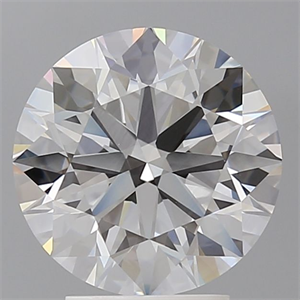 Picture of Lab Grown Diamond 3.53 Carats, Round with Ideal Cut, E Color, VVS2 Clarity and Certified by IGI