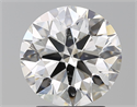 Natural Diamond 2.64 Carats, Round with Excellent Cut, H Color, SI1 Clarity and Certified by GIA