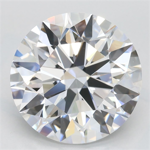 Picture of Lab Grown Diamond 4.04 Carats, Round with Excellent Cut, D Color, IF Clarity and Certified by GIA