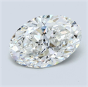 Diamante Natural 1.73 quilates, Ovalado , Color F, claridad VVS2 y certificado GIA