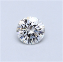 Diamante Natural 0.41 quilates, Redondo , Color D, claridad SI1 y certificado GIA