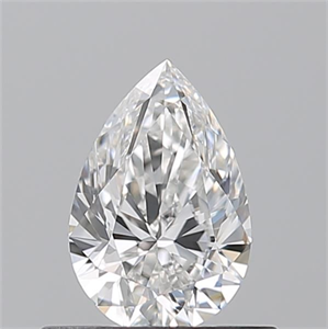 Picture of Natural Diamond 0.53 Carats, Pear with  Cut, F Color, IF Clarity and Certified by GIA