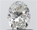 Natural Diamond 0.51 Carats, Oval with  Cut, H Color, VVS2 Clarity and Certified by IGI