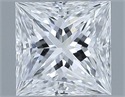 Natural Diamond 0.50 Carats, Princess with  Cut, E Color, SI1 Clarity and Certified by GIA
