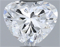 Natural Diamond 0.50 Carats, Heart with  Cut, E Color, SI1 Clarity and Certified by GIA