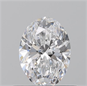 Natural Diamond 0.51 Carats, Oval with  Cut, D Color, VVS1 Clarity and Certified by GIA