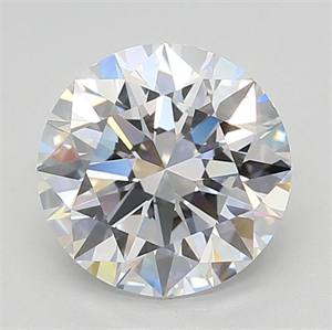 Picture of Lab Grown Diamond 2.21 Carats, Round with Excellent Cut, D Color, VVS1 Clarity and Certified by GIA