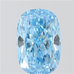 Picture of Lab Grown Diamond 2.10 Carats, CUSHION MODIFIED with  Cut, Fancy Vivid Blue Color, VS2 Clarity and Certified by IGI