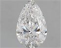 Natural Diamond 0.70 Carats, Pear with  Cut, E Color, VVS2 Clarity and Certified by GIA