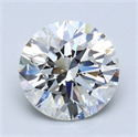 Natural Diamond 3.30 Carats, Round with Excellent Cut, H Color, SI1 Clarity and Certified by GIA
