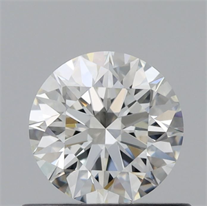 Picture of Natural Diamond 0.59 Carats, Round with Excellent Cut, J Color, VVS2 Clarity and Certified by GIA