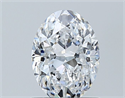 Natural Diamond 1.01 Carats, Oval with  Cut, D Color, SI2 Clarity and Certified by GIA