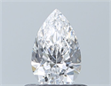 Natural Diamond 0.50 Carats, Pear with  Cut, D Color, VVS2 Clarity and Certified by GIA