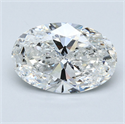 Natural Diamond 4.01 Carats, Oval with  Cut, G Color, SI2 Clarity and Certified by GIA