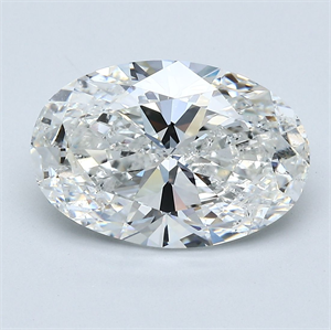 Picture of Natural Diamond 4.01 Carats, Oval with  Cut, G Color, SI2 Clarity and Certified by GIA