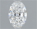 Natural Diamond 0.57 Carats, Oval with  Cut, E Color, SI1 Clarity and Certified by GIA