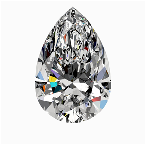 Picture of Natural Diamond 0.46 Carats, Pear with  Cut, E Color, VVS2 Clarity and Certified by GIA