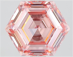 Picture of Lab Grown Diamond 2.32 Carats, HEXAGONAL with  Cut, Fancy Intense Pink Color, VS1 Clarity and Certified by IGI