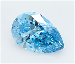 Picture of Lab Grown Diamond 3.01 Carats, Pear with  Cut, Fancy Vivid Blue Color, VVS2 Clarity and Certified by IGI