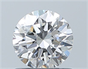 Natural Diamond 0.70 Carats, Round with Excellent Cut, F Color, SI1 Clarity and Certified by GIA
