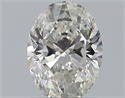 Natural Diamond 0.65 Carats, Oval with  Cut, H Color, VS2 Clarity and Certified by GIA