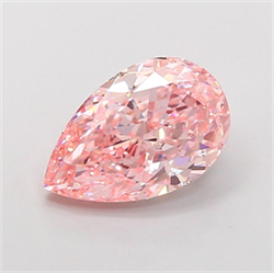 Picture of Lab Grown Diamond 3.06 Carats, Pear with  Cut, Fancy Vivid Pink Color, VS2 Clarity and Certified by IGI