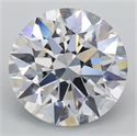 Lab Grown Diamond 2.06 Carats, Round with Ideal Cut, D Color, VVS2 Clarity and Certified by IGI