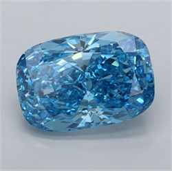 Picture of Lab Grown Diamond 2.02 Carats, CUSHION MODIFIED with  Cut, Fancy Vivid Blue Color, VVS2 Clarity and Certified by IGI