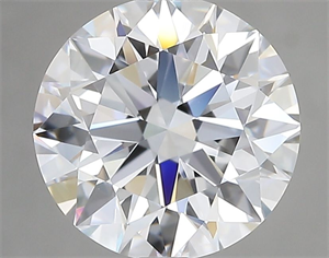 Picture of Lab Grown Diamond 3.00 Carats, Round with Ideal Cut, D Color, VVS1 Clarity and Certified by IGI