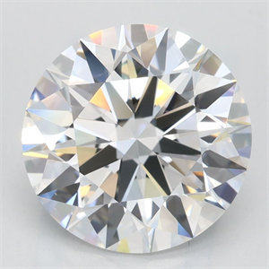 Picture of Lab Grown Diamond 3.45 Carats, Round with Excellent Cut, D Color, FL Clarity and Certified by GIA