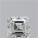 Natural Diamond 0.50 Carats, Asscher with  Cut, J Color, VVS2 Clarity and Certified by GIA