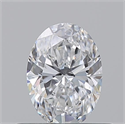 Natural Diamond 0.50 Carats, Oval with  Cut, D Color, VS2 Clarity and Certified by GIA