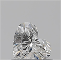Natural Diamond 0.51 Carats, Heart with  Cut, G Color, VVS2 Clarity and Certified by GIA