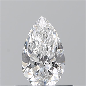 Picture of Natural Diamond 0.50 Carats, Pear with  Cut, D Color, IF Clarity and Certified by GIA