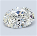 Natural Diamond 1.23 Carats, Oval with  Cut, I Color, VVS1 Clarity and Certified by GIA