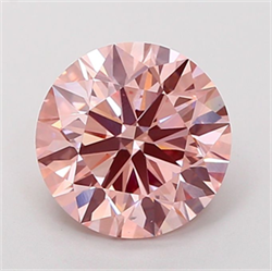 Picture of Lab Grown Diamond 2.91 Carats, Round with Ideal Cut, Fancy Intense Pink Color, VVS2 Clarity and Certified by IGI