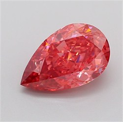Picture of Lab Grown Diamond 3.06 Carats, Pear with  Cut, Fancy Vivid Pink Color, VS1 Clarity and Certified by IGI