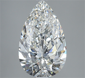 Picture of Natural Diamond 3.54 Carats, Pear with  Cut, G Color, SI1 Clarity and Certified by GIA