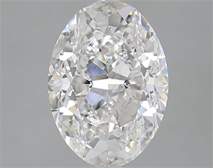 Picture of Natural Diamond 3.02 Carats, Oval with  Cut, F Color, SI2 Clarity and Certified by IGI