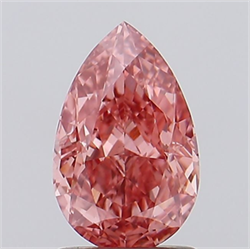 Picture of Lab Grown Diamond 1.50 Carats, Pear with  Cut, Fancy Vivid Pink Color, VS1 Clarity and Certified by IGI