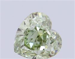 Picture of Lab Grown Diamond 1.88 Carats, Heart with  Cut, Fancy Vivid Green Color, VVS2 Clarity and Certified by IGI