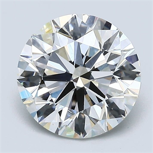 Picture of Natural Diamond 2.50 Carats, Round with Excellent Cut, H Color, VS2 Clarity and Certified by GIA