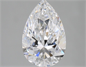 Natural Diamond 2.01 Carats, Pear with  Cut, D Color, VVS2 Clarity and Certified by GIA