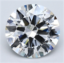 Natural Diamond 3.54 Carats, Round with Excellent Cut, F Color, VVS1 Clarity and Certified by GIA