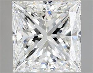 Picture of Natural Diamond 0.60 Carats, Princess with  Cut, F Color, VVS2 Clarity and Certified by GIA