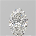 Natural Diamond 0.50 Carats, Oval with  Cut, G Color, SI1 Clarity and Certified by GIA