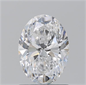 Natural Diamond 1.21 Carats, Oval with  Cut, D Color, SI1 Clarity and Certified by GIA