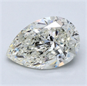Natural Diamond 2.00 Carats, Pear with  Cut, J Color, SI2 Clarity and Certified by GIA